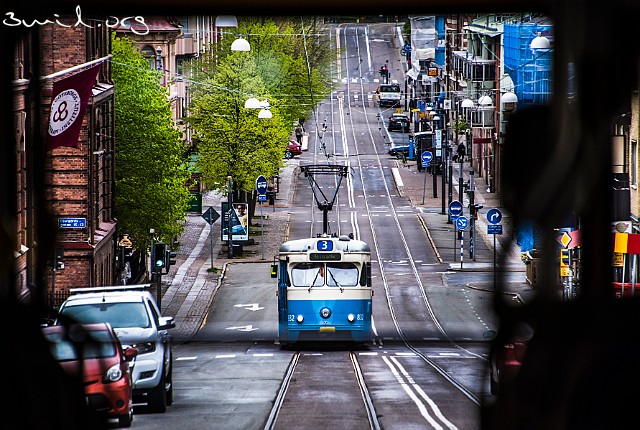 400 Tram Sweden Tram M29-M28 Karl Johansg. Gothenburg, Sweden