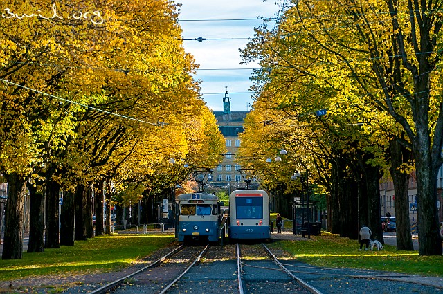 400 Tram Sweden Älvsborgsgatan, Gothenburg, Sweden
