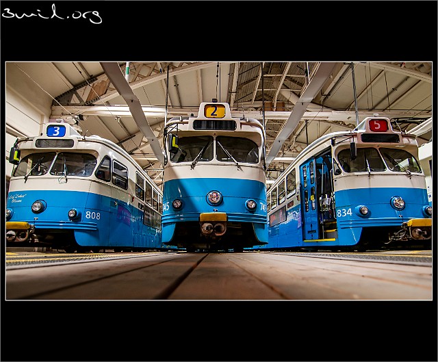 400 Tram Sweden Hägglunds M29 & M28, Sweden Vagnhallen Majorna، Gothenburg