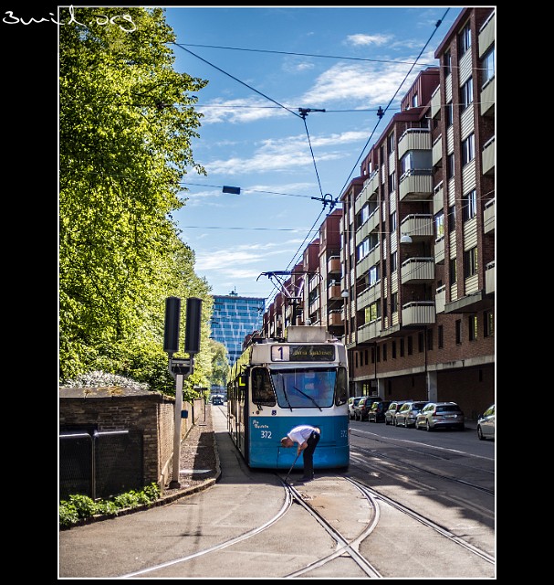 400 Tram Sweden ASEA M31, Gothenburg, Sweden Växel i kryss, Stampen