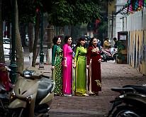 Áo dài, Vietnamese national garment Hanoi, Vietnam